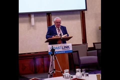 Dr. Merv Rowlinson of City University takes to the stage at Coastlink 2019